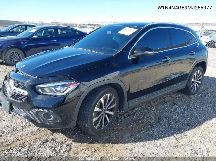 2021 Mercedes-Benz Gla 250 VIN: W1N4N4GB9MJ265977 Lot: 40845468