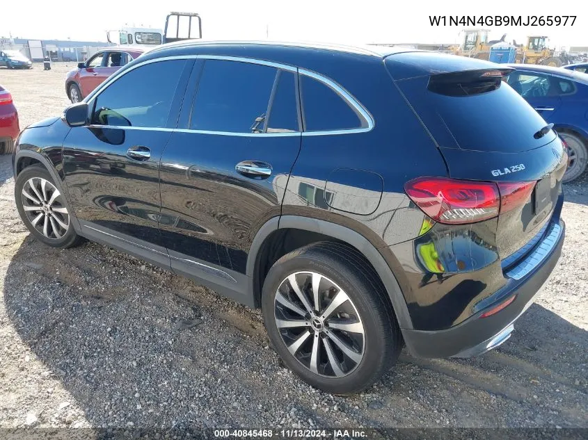 2021 Mercedes-Benz Gla 250 VIN: W1N4N4GB9MJ265977 Lot: 40845468