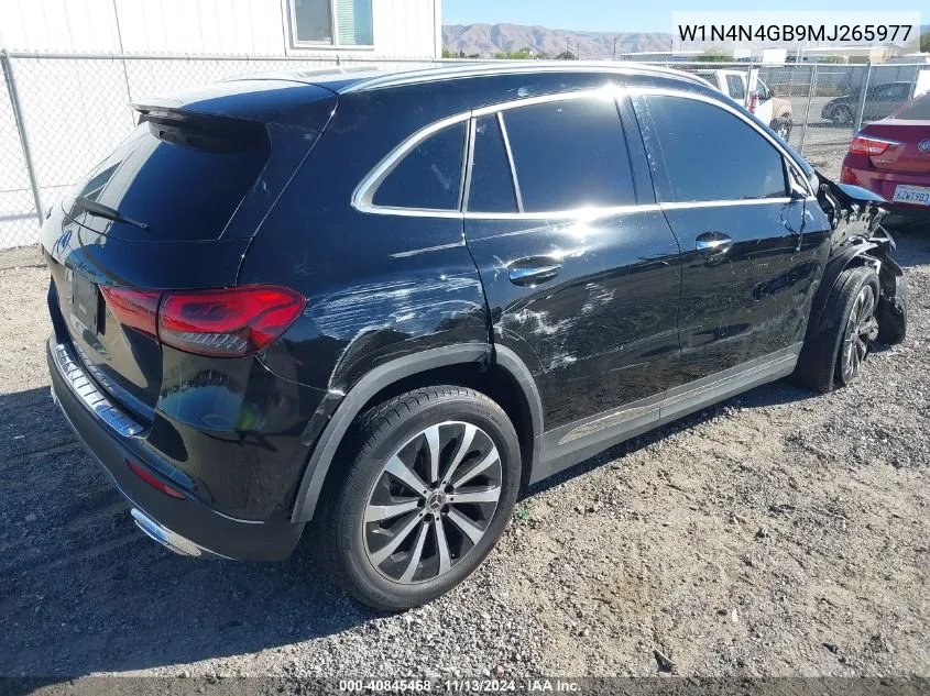 2021 Mercedes-Benz Gla 250 VIN: W1N4N4GB9MJ265977 Lot: 40845468