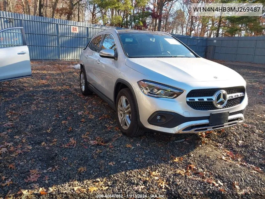 2021 Mercedes-Benz Gla 250 4Matic VIN: W1N4N4HB3MJ269487 Lot: 40847852