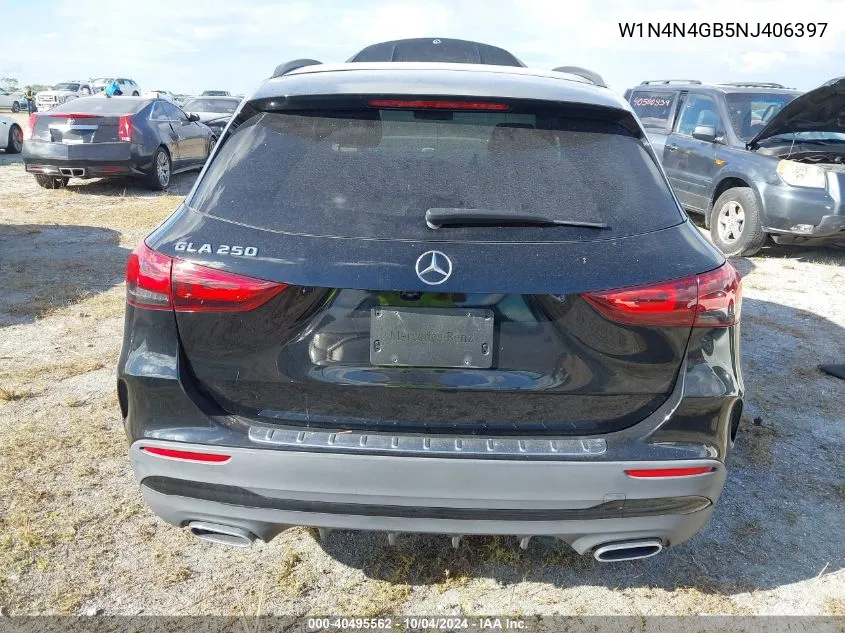 2022 Mercedes-Benz Gla 250 VIN: W1N4N4GB5NJ406397 Lot: 40495562