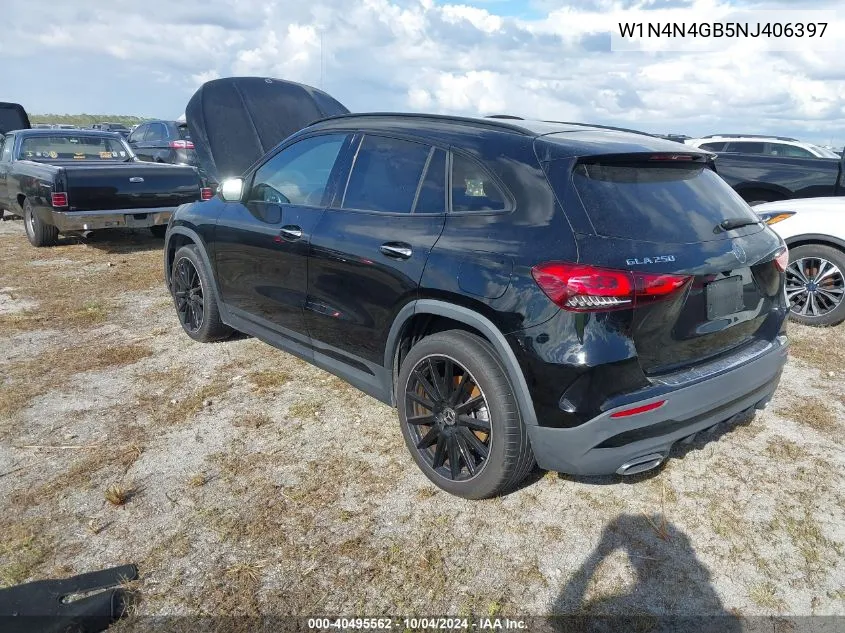 2022 Mercedes-Benz Gla 250 VIN: W1N4N4GB5NJ406397 Lot: 40495562