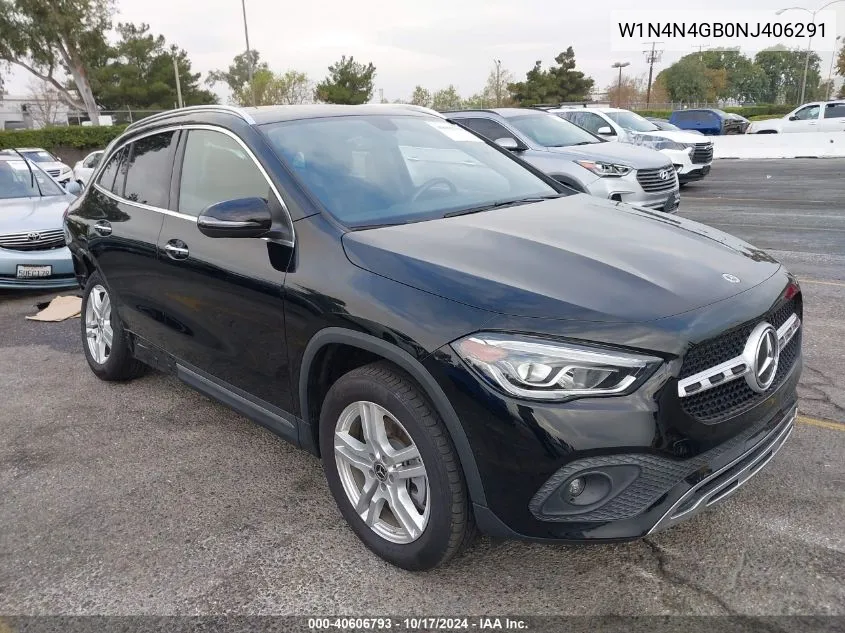 2022 Mercedes-Benz Gla 250 VIN: W1N4N4GB0NJ406291 Lot: 40606793