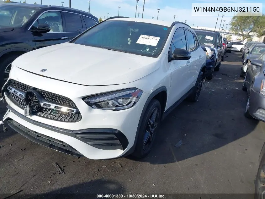 2022 Mercedes-Benz Gla 250 VIN: W1N4N4GB6NJ321150 Lot: 40691339