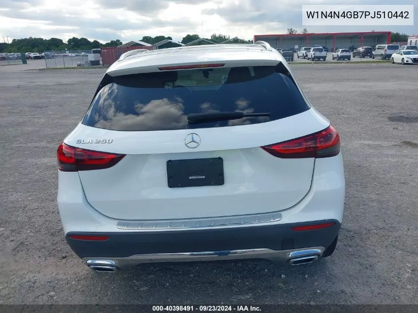 2023 Mercedes-Benz Gla 250 VIN: W1N4N4GB7PJ510442 Lot: 40398491