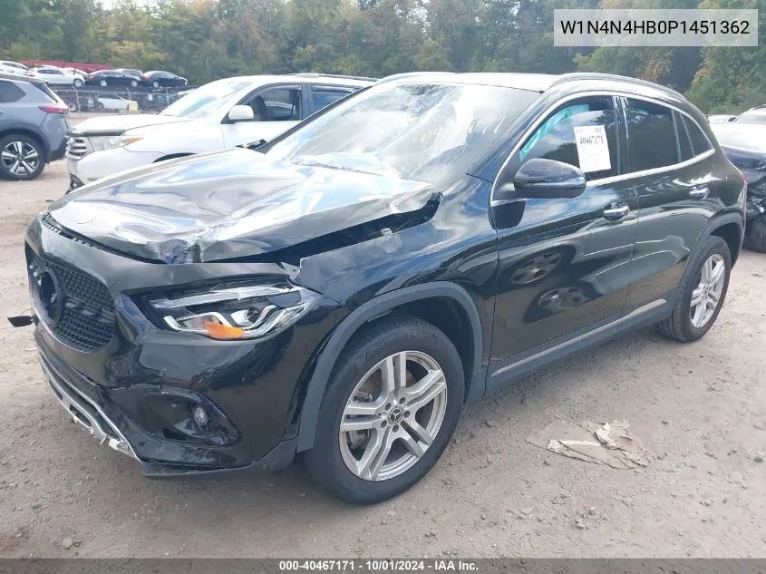 2023 Mercedes-Benz Gla 250 4Matic VIN: W1N4N4HB0P1451362 Lot: 40467171