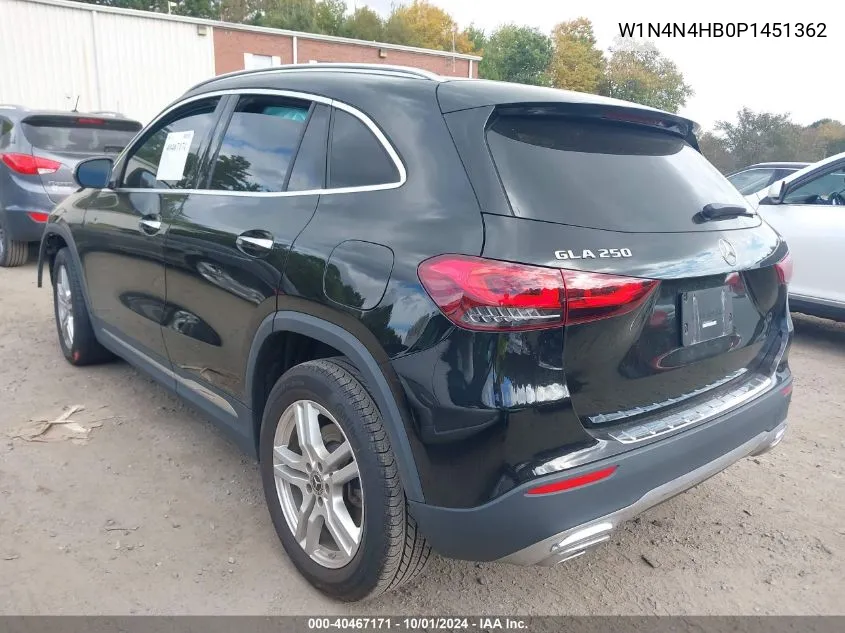 2023 Mercedes-Benz Gla 250 4Matic VIN: W1N4N4HB0P1451362 Lot: 40467171