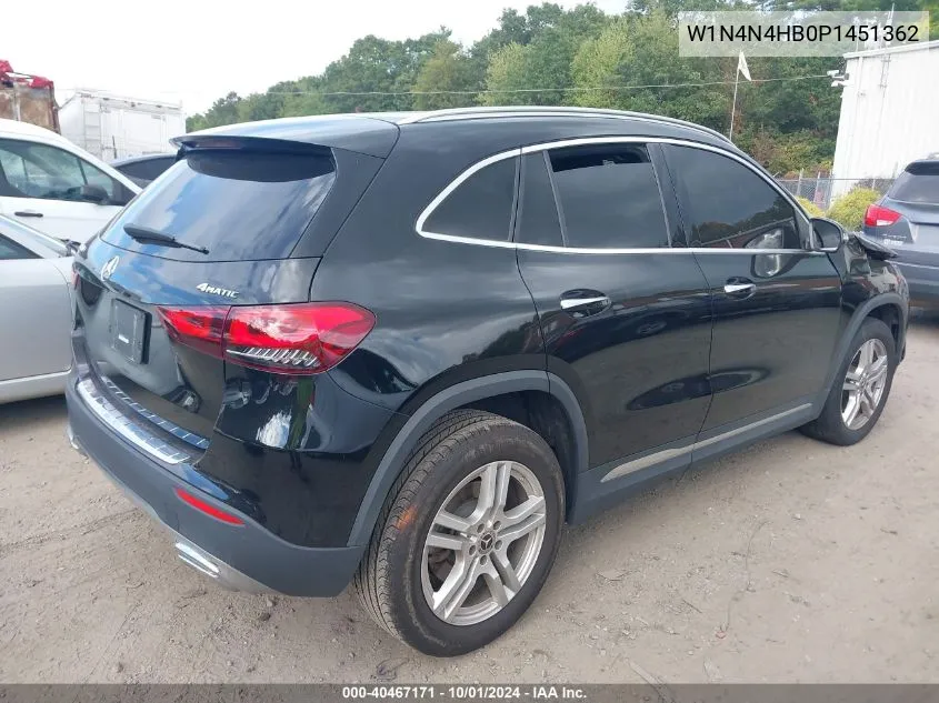 2023 Mercedes-Benz Gla 250 4Matic VIN: W1N4N4HB0P1451362 Lot: 40467171