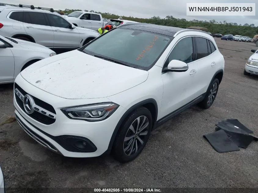 2023 Mercedes-Benz Gla 250 4Matic VIN: W1N4N4HB8PJ501943 Lot: 40482505