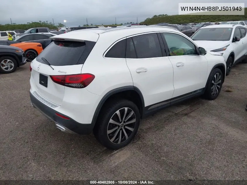 2023 Mercedes-Benz Gla 250 4Matic VIN: W1N4N4HB8PJ501943 Lot: 40482505