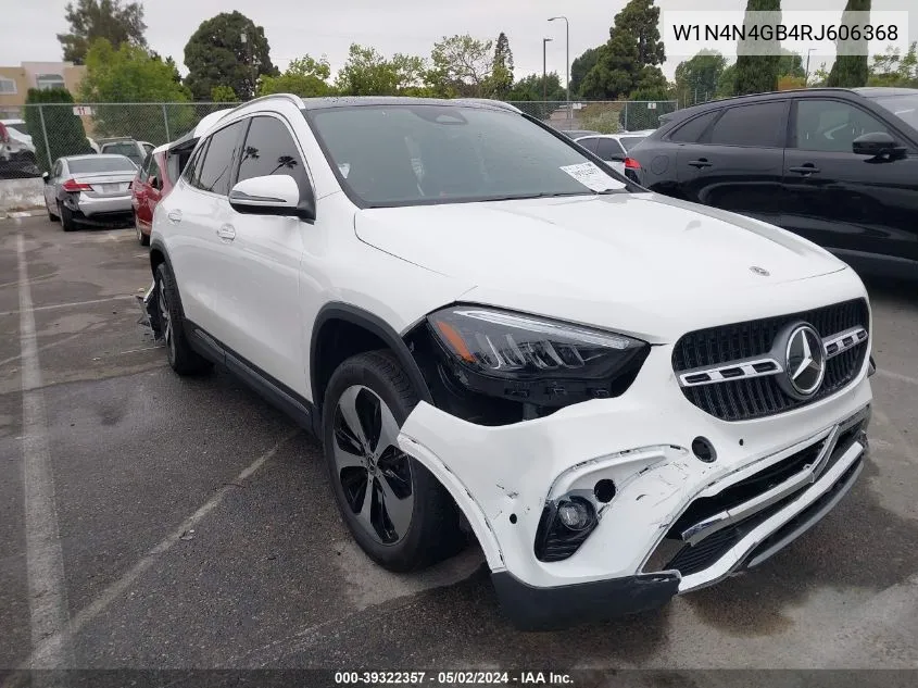 2024 Mercedes-Benz Gla 250 VIN: W1N4N4GB4RJ606368 Lot: 39322357