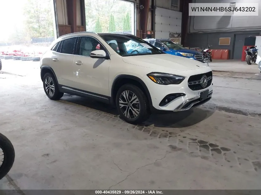 2025 Mercedes-Benz Gla 250 4Matic VIN: W1N4N4HB6SJ643202 Lot: 40435829