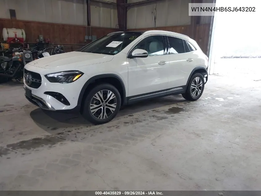 2025 Mercedes-Benz Gla 250 4Matic VIN: W1N4N4HB6SJ643202 Lot: 40435829