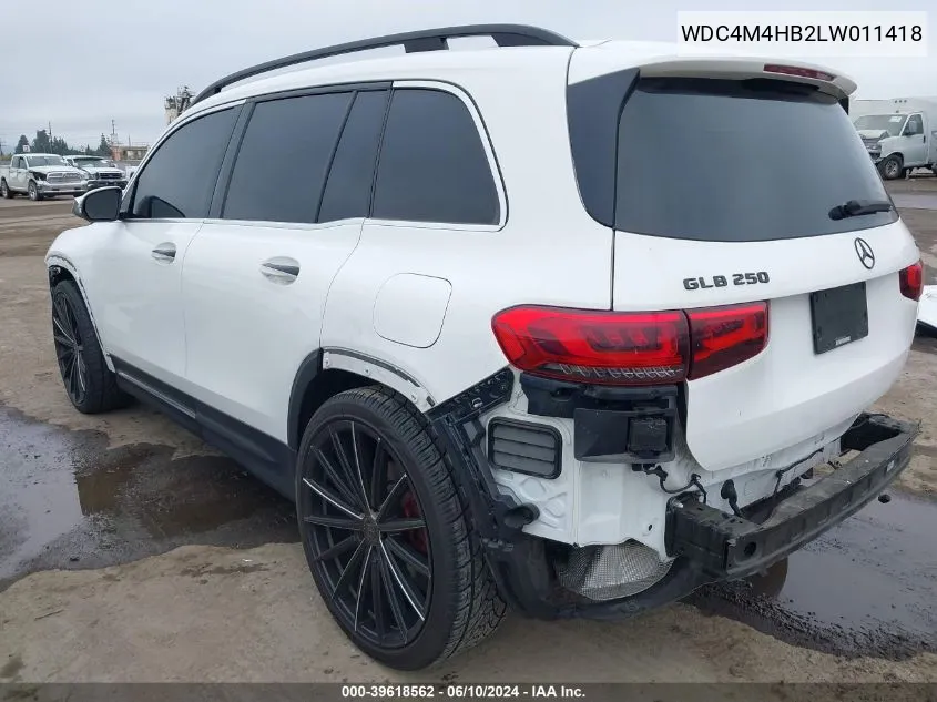 2020 Mercedes-Benz Glb 250 4Matic VIN: WDC4M4HB2LW011418 Lot: 39618562