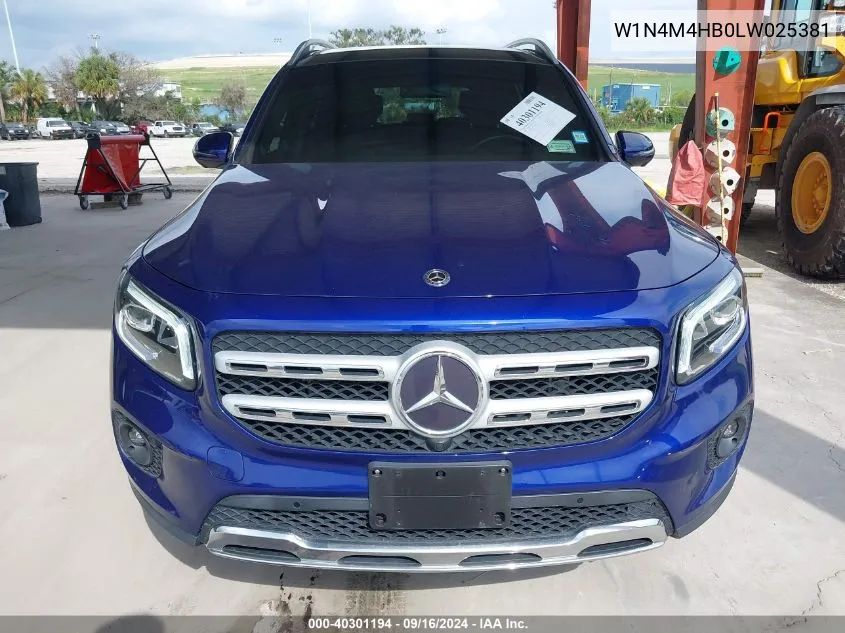 2020 Mercedes-Benz Glb 250 4Matic VIN: W1N4M4HB0LW025381 Lot: 40301194