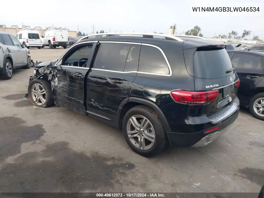 2020 Mercedes-Benz Glb 250 VIN: W1N4M4GB3LW046534 Lot: 40612072