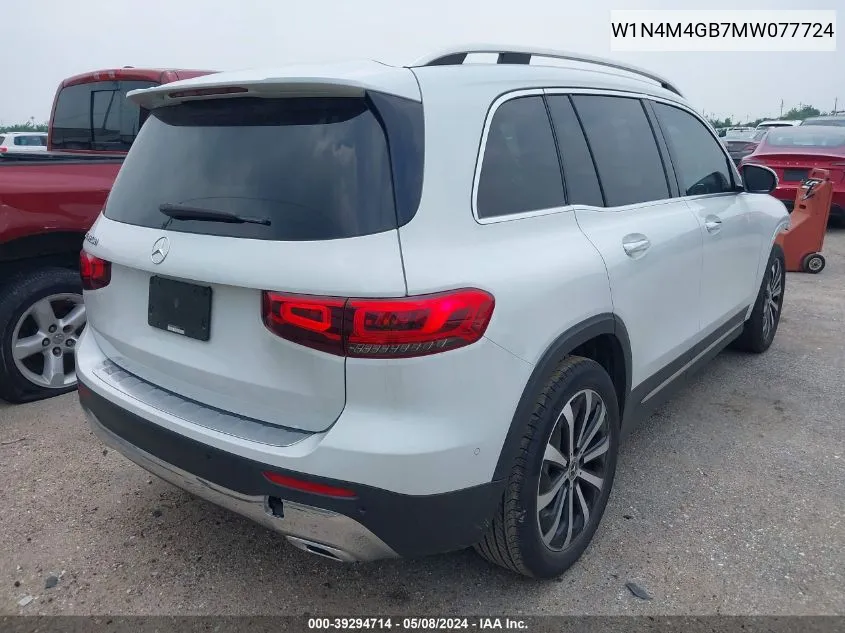 2021 Mercedes-Benz Glb 250 VIN: W1N4M4GB7MW077724 Lot: 39294714