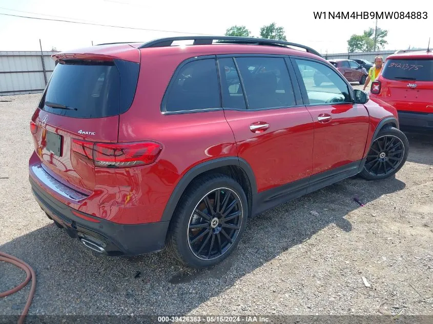 2021 Mercedes-Benz Glb 250 4Matic VIN: W1N4M4HB9MW084883 Lot: 39426383