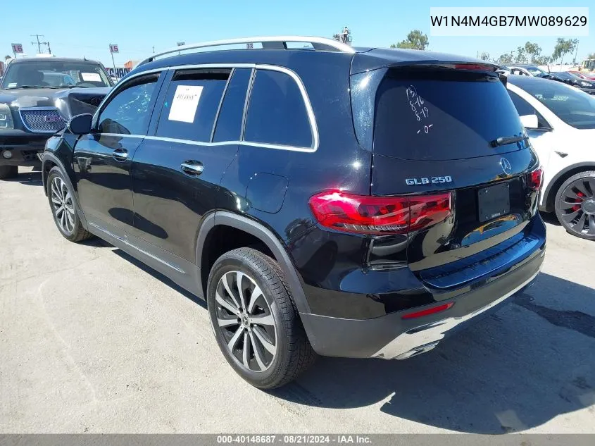 2021 Mercedes-Benz Glb 250 VIN: W1N4M4GB7MW089629 Lot: 40148687