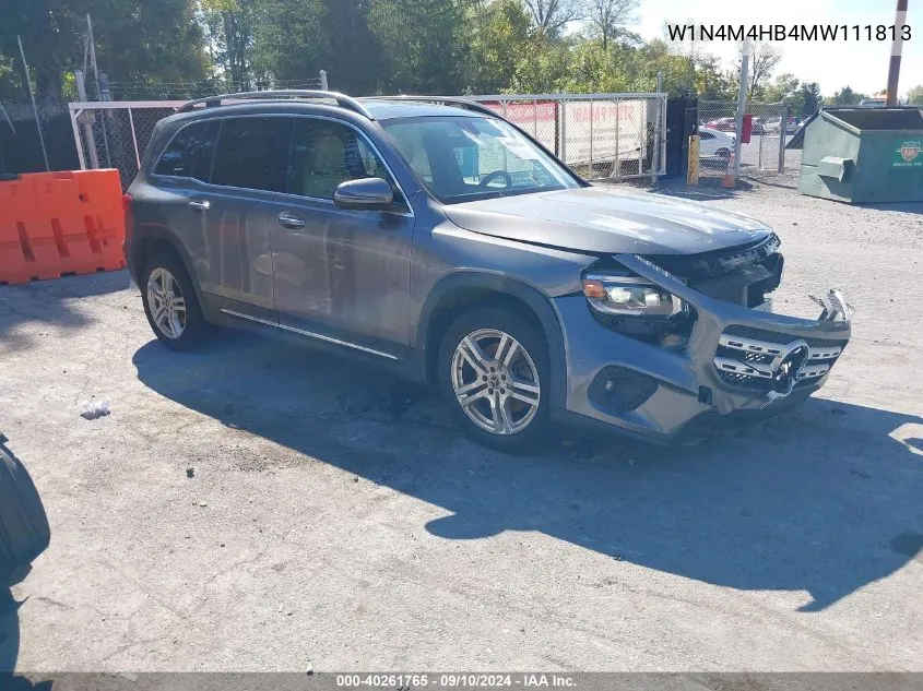 2021 Mercedes-Benz Glb 250 250 4Matic VIN: W1N4M4HB4MW111813 Lot: 40261765