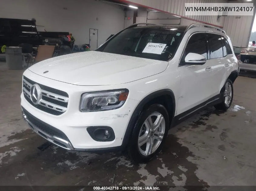 2021 Mercedes-Benz Glb 250 4Matic VIN: W1N4M4HB2MW124107 Lot: 40342718