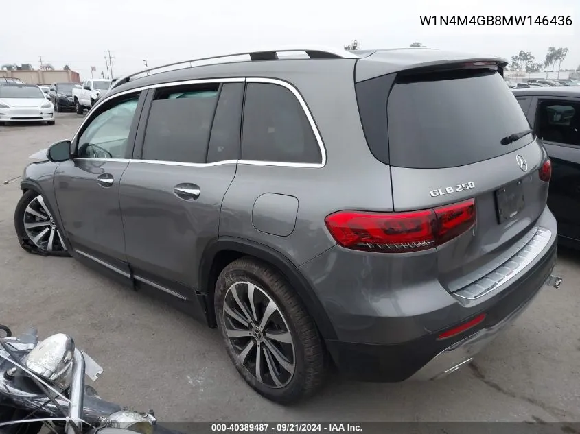 2021 Mercedes-Benz Glb 250 VIN: W1N4M4GB8MW146436 Lot: 40389487