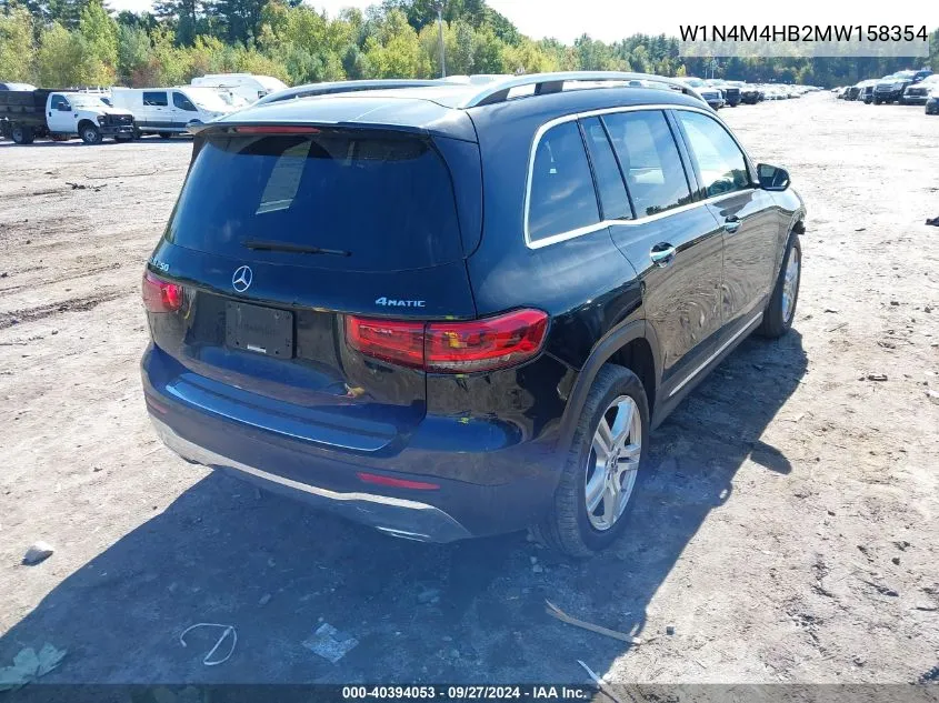 2021 Mercedes-Benz Glb 250 4Matic VIN: W1N4M4HB2MW158354 Lot: 40394053