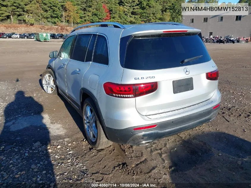 2021 Mercedes-Benz Glb 250 4Matic VIN: W1N4M4HB0MW152813 Lot: 40507114