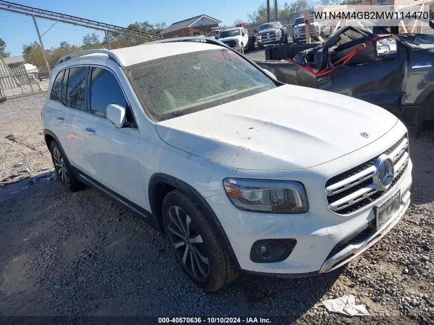 2021 Mercedes-Benz Glb 250 VIN: W1N4M4GB2MW114470 Lot: 40570636