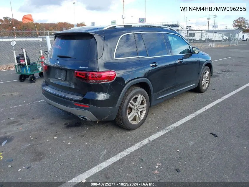 2021 Mercedes-Benz Glb 250 4Matic VIN: W1N4M4HB7MW096255 Lot: 40725277