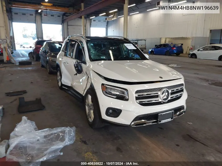 2022 Mercedes-Benz Glb 250 4Matic VIN: W1N4M4HB8NW196639 Lot: 40535822