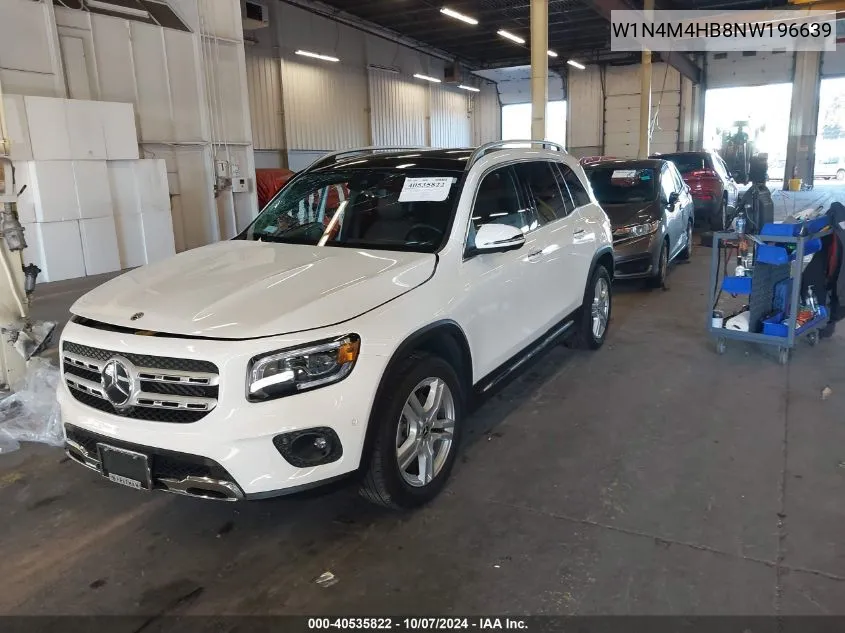 2022 Mercedes-Benz Glb 250 4Matic VIN: W1N4M4HB8NW196639 Lot: 40535822