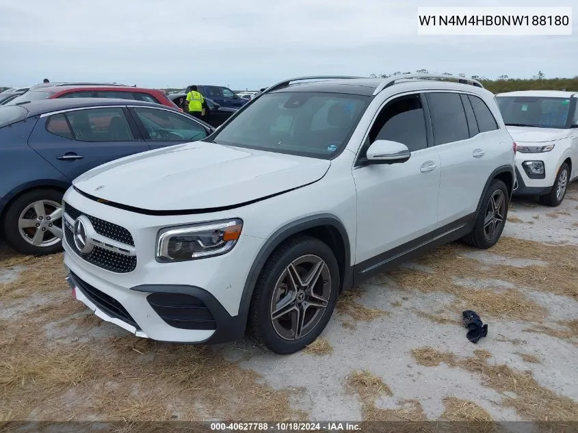 2022 Mercedes-Benz Glb 250 4Matic VIN: W1N4M4HB0NW188180 Lot: 40627788