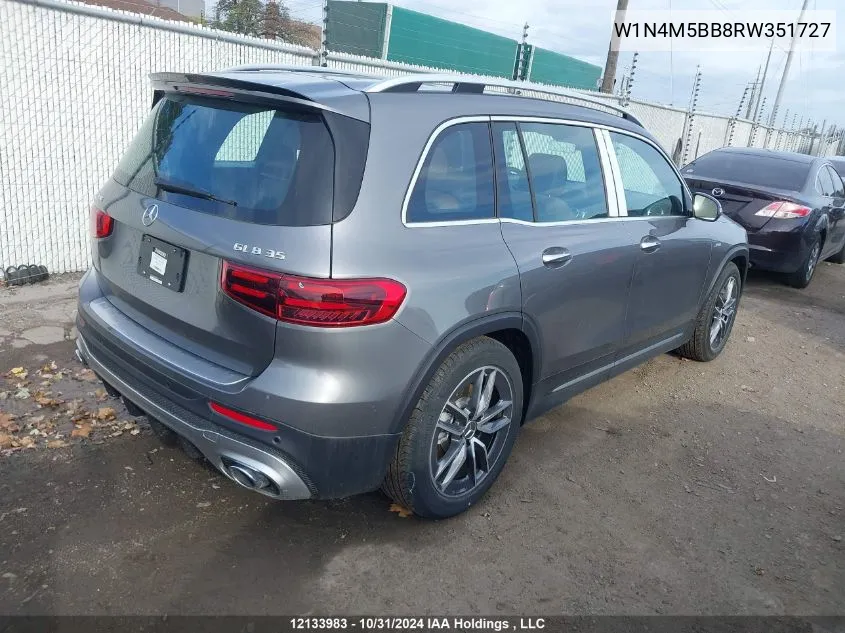 2024 Mercedes-Benz Glb VIN: W1N4M5BB8RW351727 Lot: 12133983