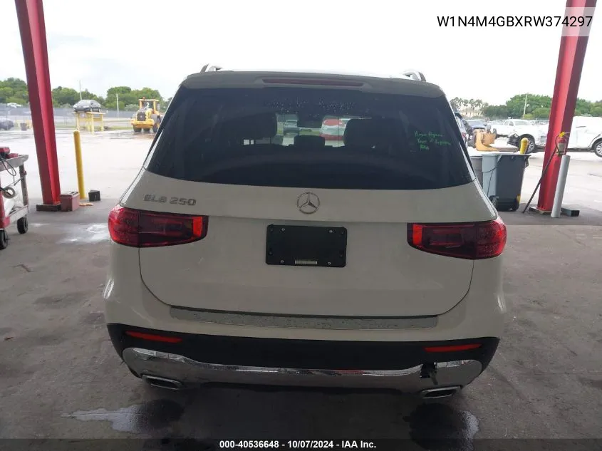 2024 Mercedes-Benz Glb 250 VIN: W1N4M4GBXRW374297 Lot: 40536648