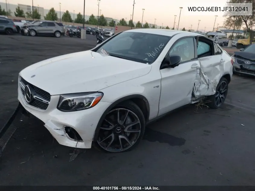 2018 Mercedes-Benz Glc Coupe 43 4Matic Amg VIN: WDC0J6EB1JF312041 Lot: 40101756