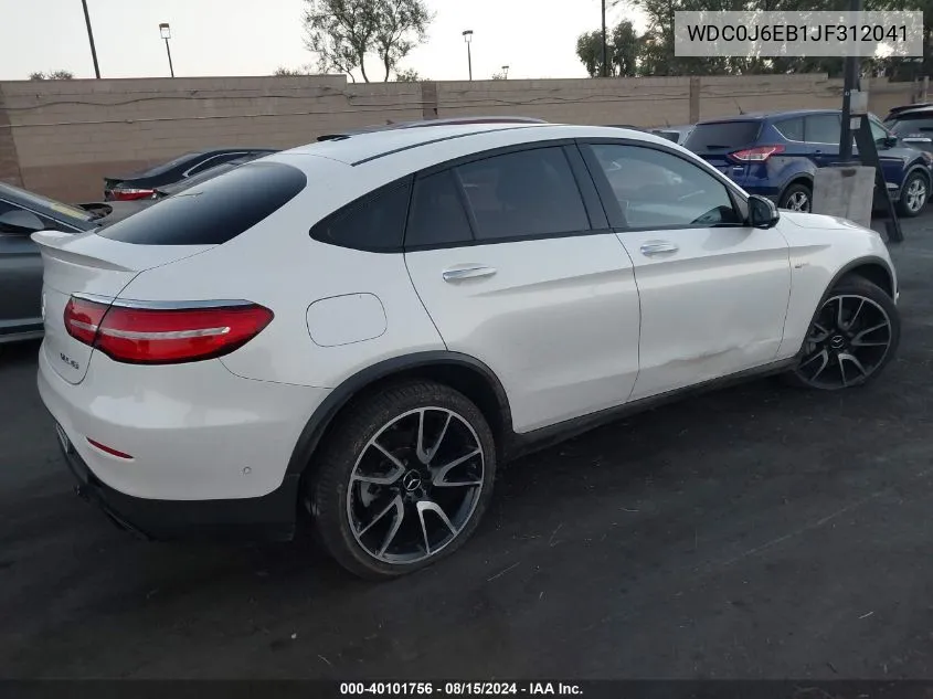 2018 Mercedes-Benz Glc Coupe 43 4Matic Amg VIN: WDC0J6EB1JF312041 Lot: 40101756