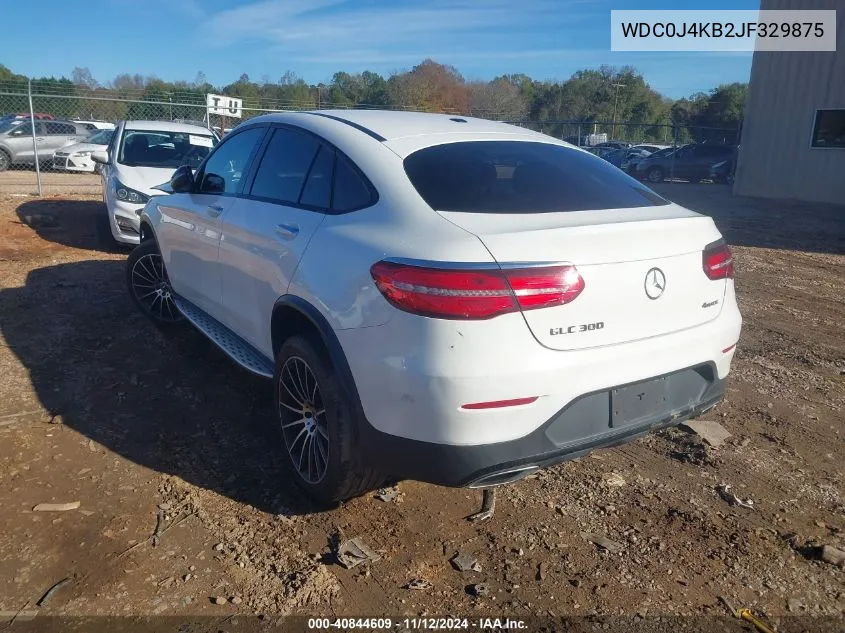 2018 Mercedes-Benz Glc 300 Coupe 4Matic VIN: WDC0J4KB2JF329875 Lot: 40844609