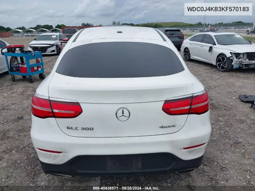 2019 Mercedes-Benz Glc 300 Coupe 4Matic VIN: WDC0J4KB3KF570183 Lot: 40438571