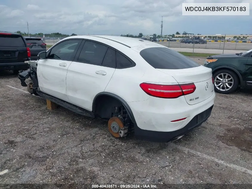 2019 Mercedes-Benz Glc 300 Coupe 4Matic VIN: WDC0J4KB3KF570183 Lot: 40438571