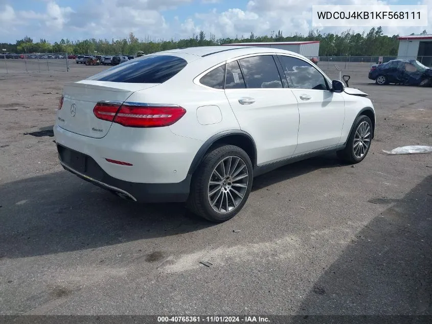 2019 Mercedes-Benz Glc 300 Coupe 4Matic VIN: WDC0J4KB1KF568111 Lot: 40765361