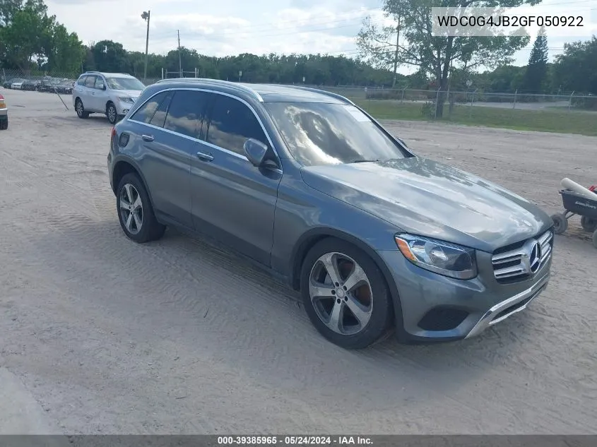 2016 Mercedes-Benz Glc 300 VIN: WDC0G4JB2GF050922 Lot: 39385965