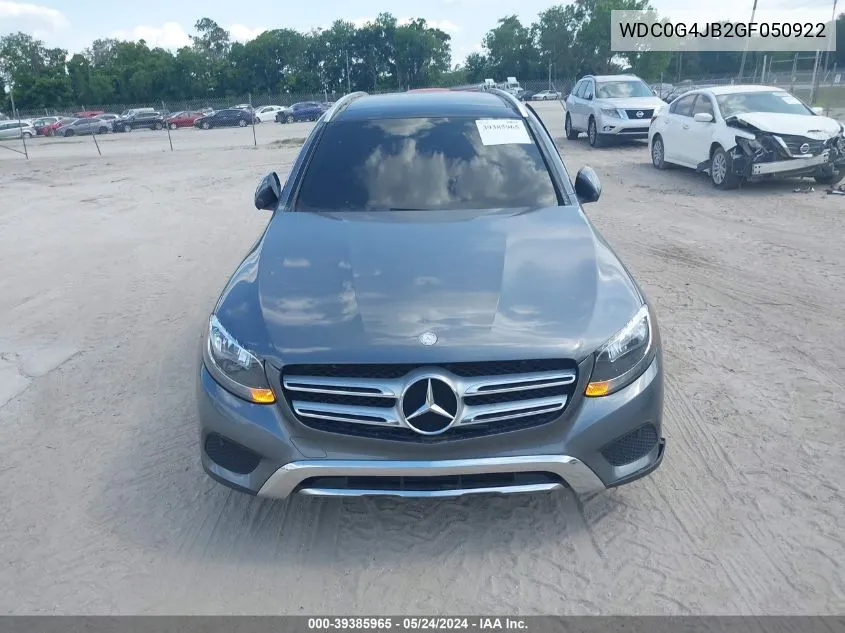 2016 Mercedes-Benz Glc 300 VIN: WDC0G4JB2GF050922 Lot: 39385965