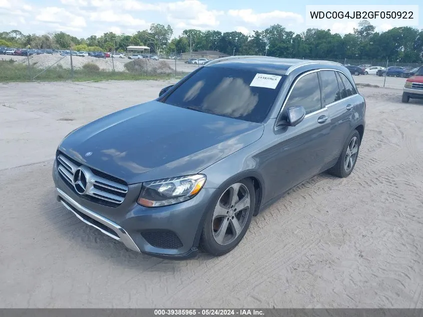 2016 Mercedes-Benz Glc 300 VIN: WDC0G4JB2GF050922 Lot: 39385965