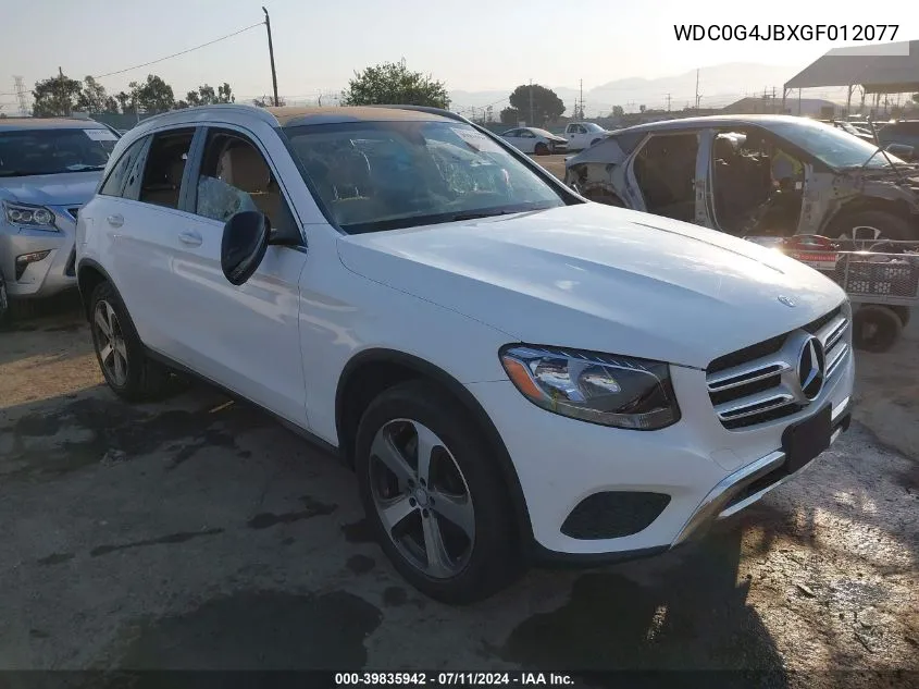 2016 Mercedes-Benz Glc 300 VIN: WDC0G4JBXGF012077 Lot: 39835942