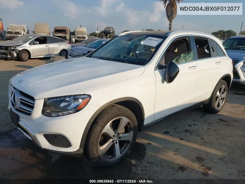 2016 Mercedes-Benz Glc 300 VIN: WDC0G4JBXGF012077 Lot: 39835942