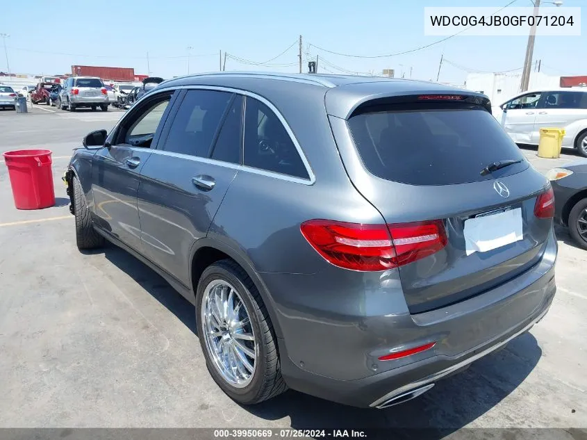 2016 Mercedes-Benz Glc 300 VIN: WDC0G4JB0GF071204 Lot: 39950669