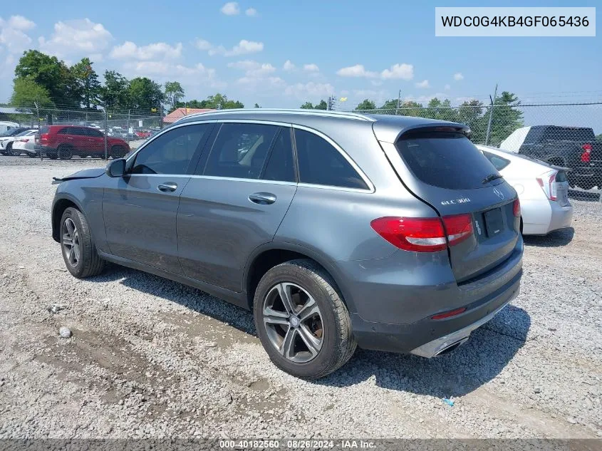 2016 Mercedes-Benz Glc 300 4Matic VIN: WDC0G4KB4GF065436 Lot: 40182560