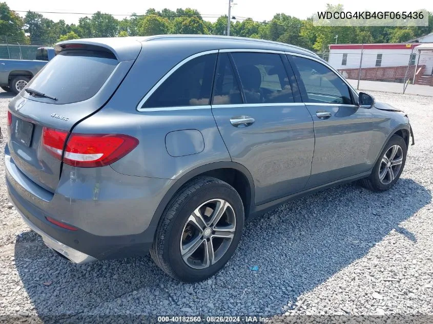 2016 Mercedes-Benz Glc 300 4Matic VIN: WDC0G4KB4GF065436 Lot: 40182560