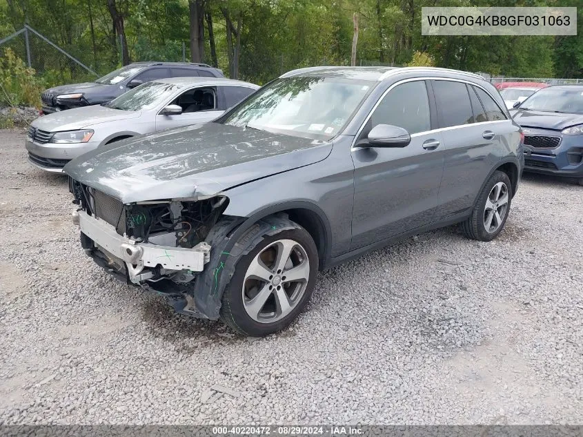 2016 Mercedes-Benz Glc 300 4Matic VIN: WDC0G4KB8GF031063 Lot: 40220472